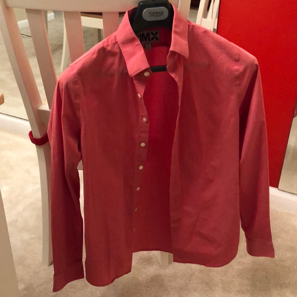 Express Dress Shirt “Fitted” S, Salmon color